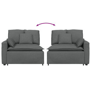 Modulo Terminale Bracciolo Divano Modulare con Cuscini 100 cm 4104388