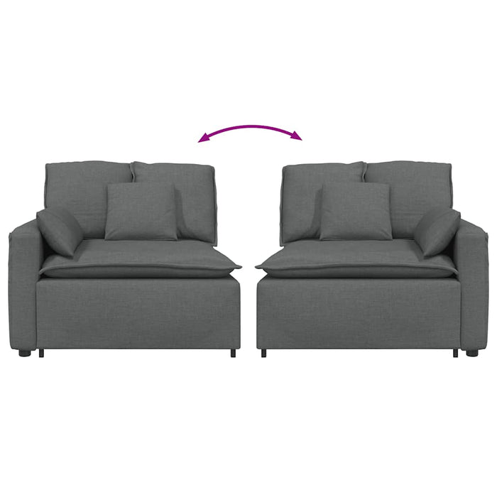 vidaXL Modulo Terminale Bracciolo Divano Modulare con Cuscini 100 cm