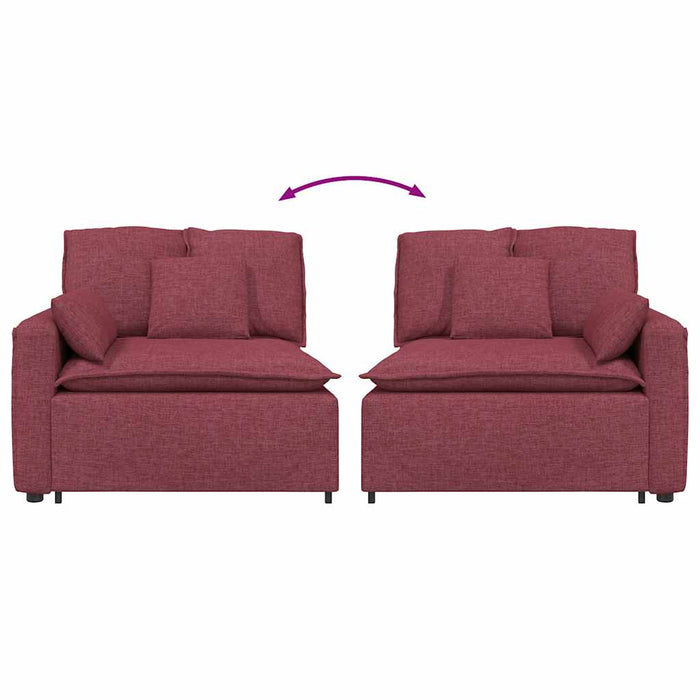 Modulo Terminale Bracciolo Divano Modulare con Cuscini 100 cm