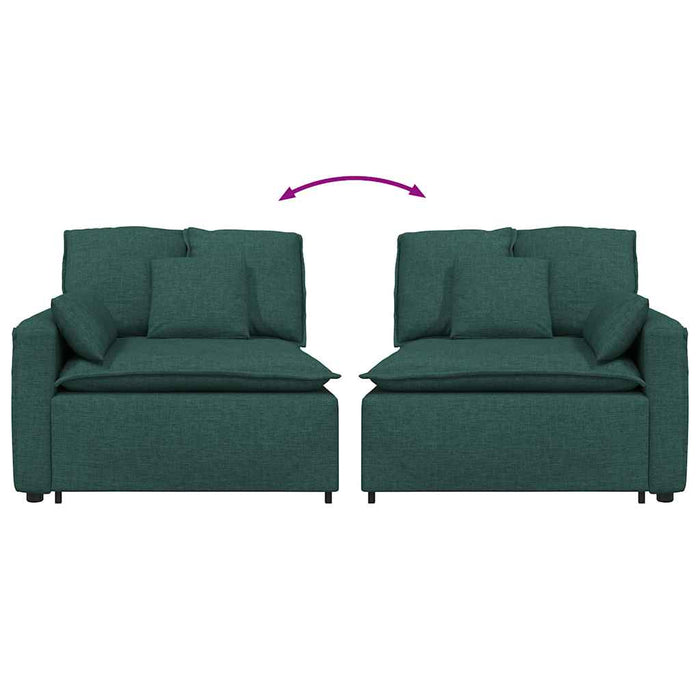 Modulo Terminale Bracciolo Divano Modulare con Cuscini 100 cm