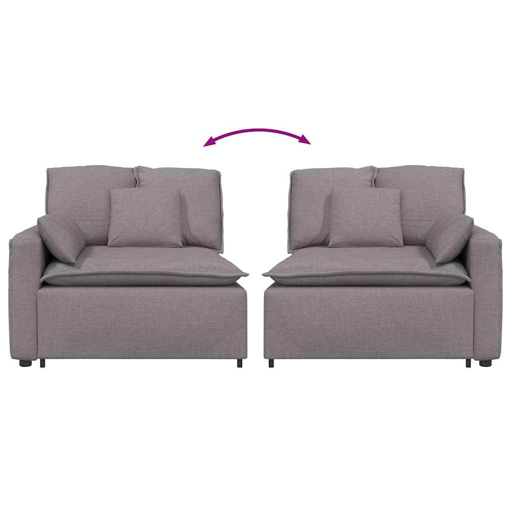 Modulo Terminale Bracciolo Divano Modulare con Cuscini 100 cm 4104392