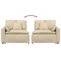 Modulo Terminale Bracciolo Divano Modulare con Cuscini 100 cm