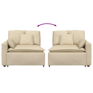 Modulo Terminale Bracciolo Divano Modulare con Cuscini 100 cm