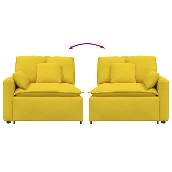 Modulo Terminale Bracciolo Divano Modulare con Cuscini 100 cm 4104395