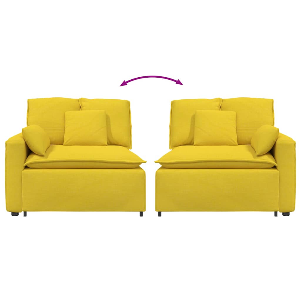 vidaXL Modulo Terminale Bracciolo Divano Modulare con Cuscini 100 cm