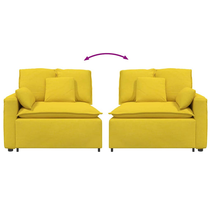 vidaXL Modulo Terminale Bracciolo Divano Modulare con Cuscini 100 cm