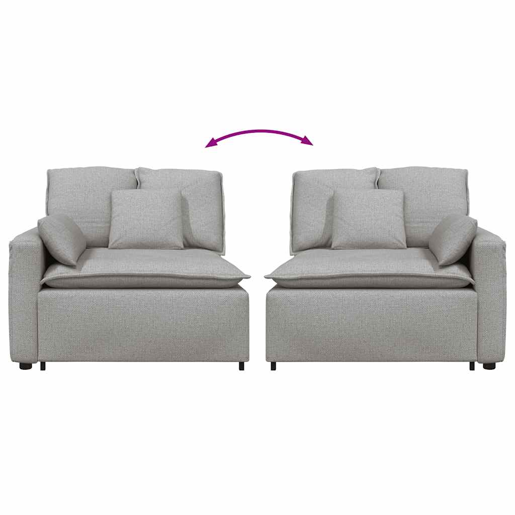 Modulo Terminale Bracciolo Divano Modulare con Cuscini 100 cm 4104396