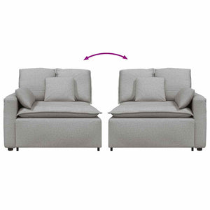 Modulo Terminale Bracciolo Divano Modulare con Cuscini 100 cm 4104396