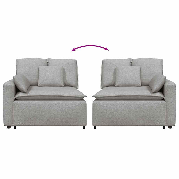 Modulo Terminale Bracciolo Divano Modulare con Cuscini 100 cm 4104396