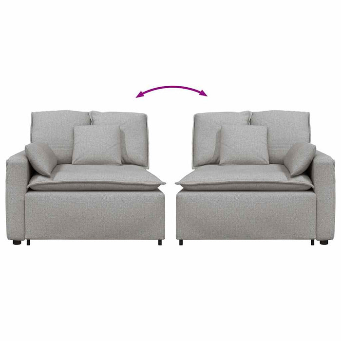 vidaXL Modulo Terminale Bracciolo Divano Modulare con Cuscini 100 cm