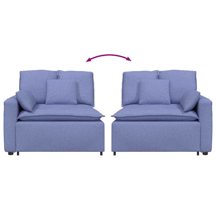 vidaXL Modulo Terminale Bracciolo Divano Modulare con Cuscini 100 cm