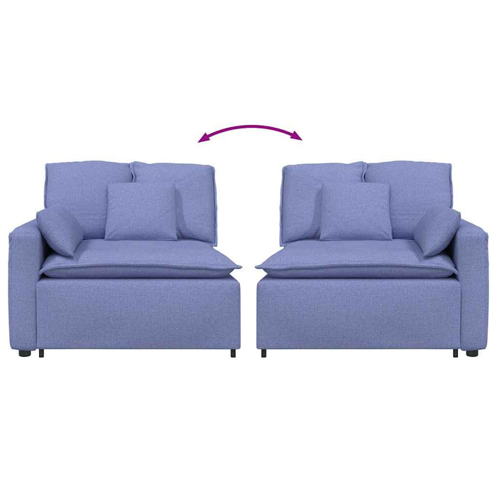 Modulo Terminale Bracciolo Divano Modulare con Cuscini 100 cm 4104397