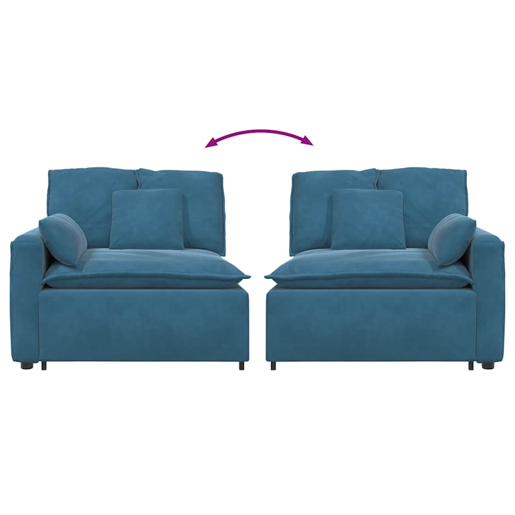 Modulo Terminale Bracciolo Divano Modulare con Cuscini-Sofa Modulare-Divanetto 100 cm 726834