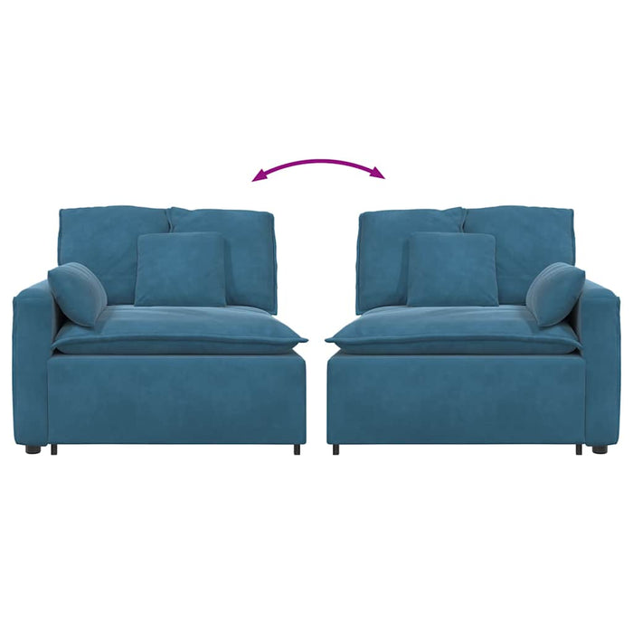 Modulo Terminale Bracciolo Divano Modulare con Cuscini-Sofa Modulare-Divanetto 100 cm 726834