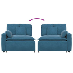 Modulo Terminale Bracciolo Divano Modulare con Cuscini 100 cm 4104398