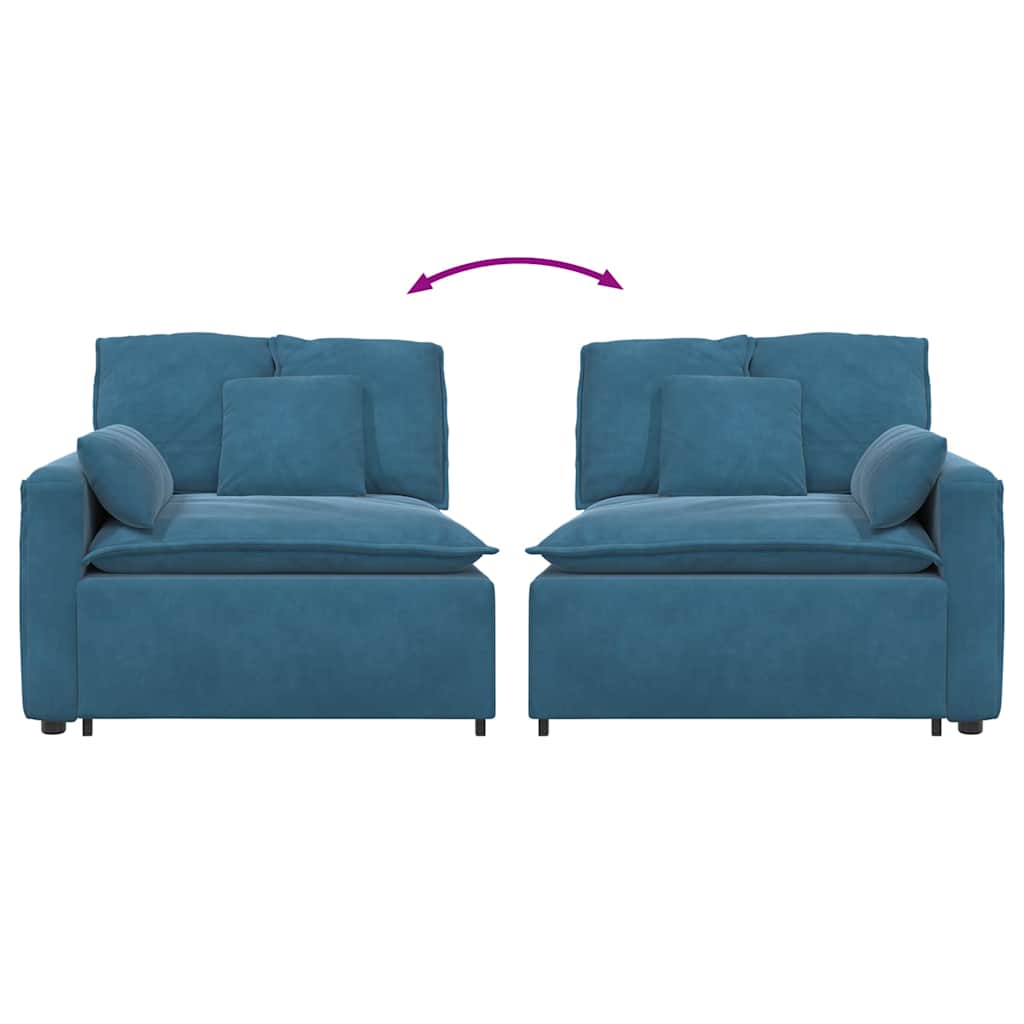 Modulo Terminale Bracciolo Divano Modulare con Cuscini 100 cm