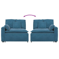 Modulo Terminale Bracciolo Divano Modulare con Cuscini 100 cm