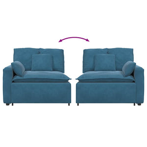 Modulo Terminale Bracciolo Divano Modulare con Cuscini 100 cm