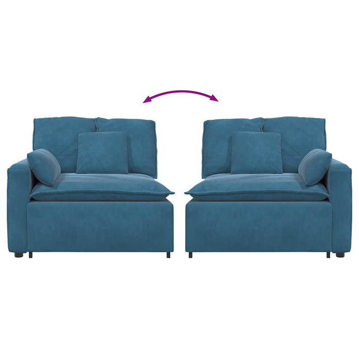 Modulo Terminale Bracciolo Divano Modulare con Cuscini 100 cm