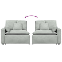 Modulo Terminale Bracciolo Divano Modulare con Cuscini 100 cm 4104399