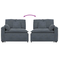 Modulo Terminale Bracciolo Divano Modulare con Cuscini 100 cm