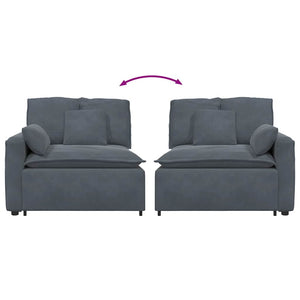 Modulo Terminale Bracciolo Divano Modulare con Cuscini 100 cm