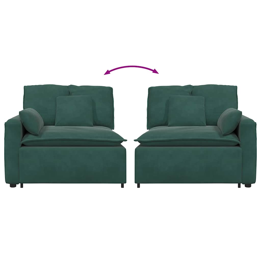 Modulo Terminale Bracciolo Divano Modulare con Cuscini-Sofa Modulare-Divanetto 100 cm 136107