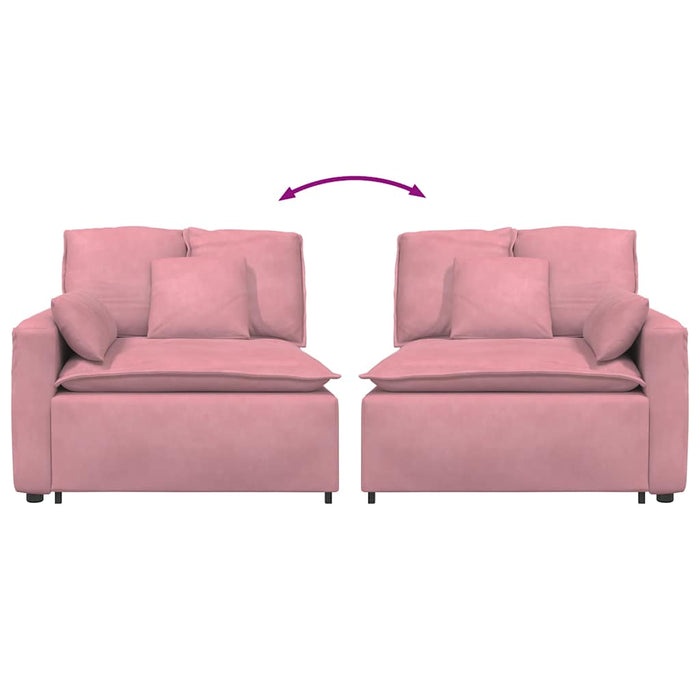 Modulo Terminale Bracciolo Divano Modulare con Cuscini 100 cm 4104402