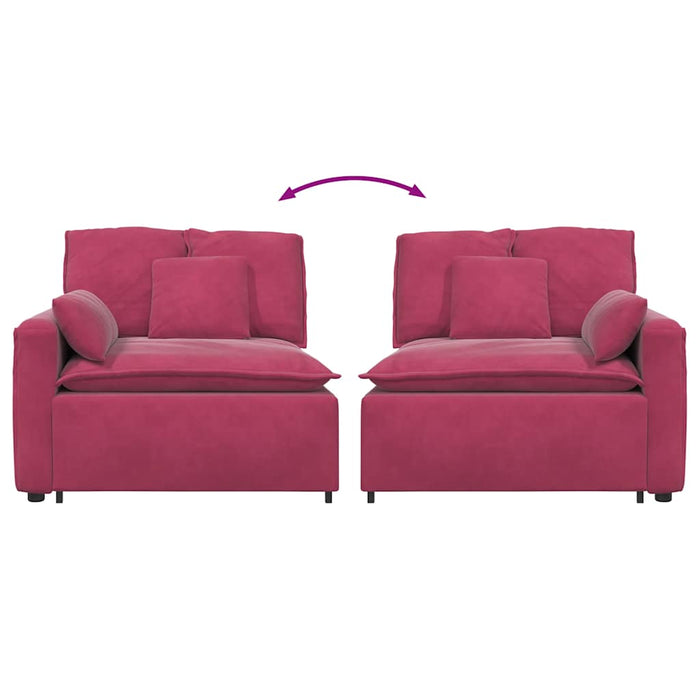 Modulo Terminale Bracciolo Divano Modulare con Cuscini 100 cm 4104403