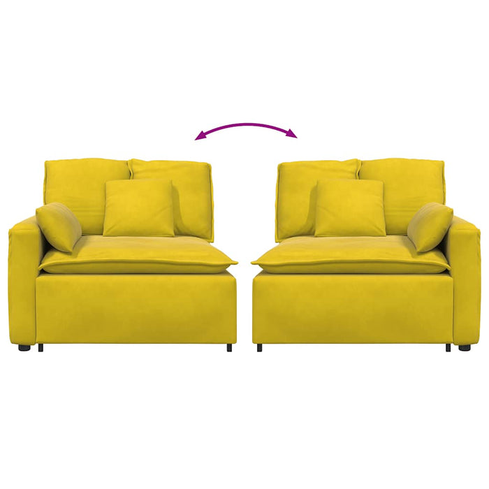 Modulo Terminale Bracciolo Divano Modulare con Cuscini-Sofa Modulare-Divanetto 100 cm 725039