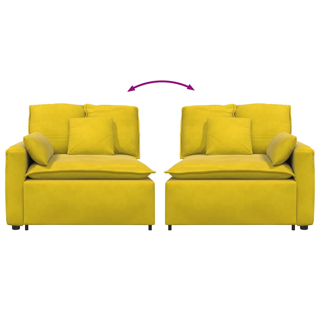 vidaXL Modulo Terminale Bracciolo Divano Modulare con Cuscini 100 cm