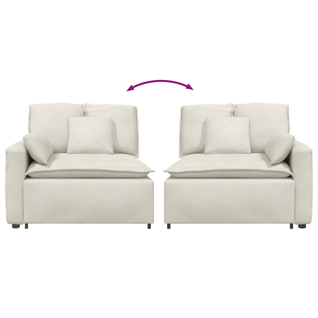 Modulo Terminale Bracciolo Divano Modulare con Cuscini-Sofa Modulare-Divanetto 100 cm 515238