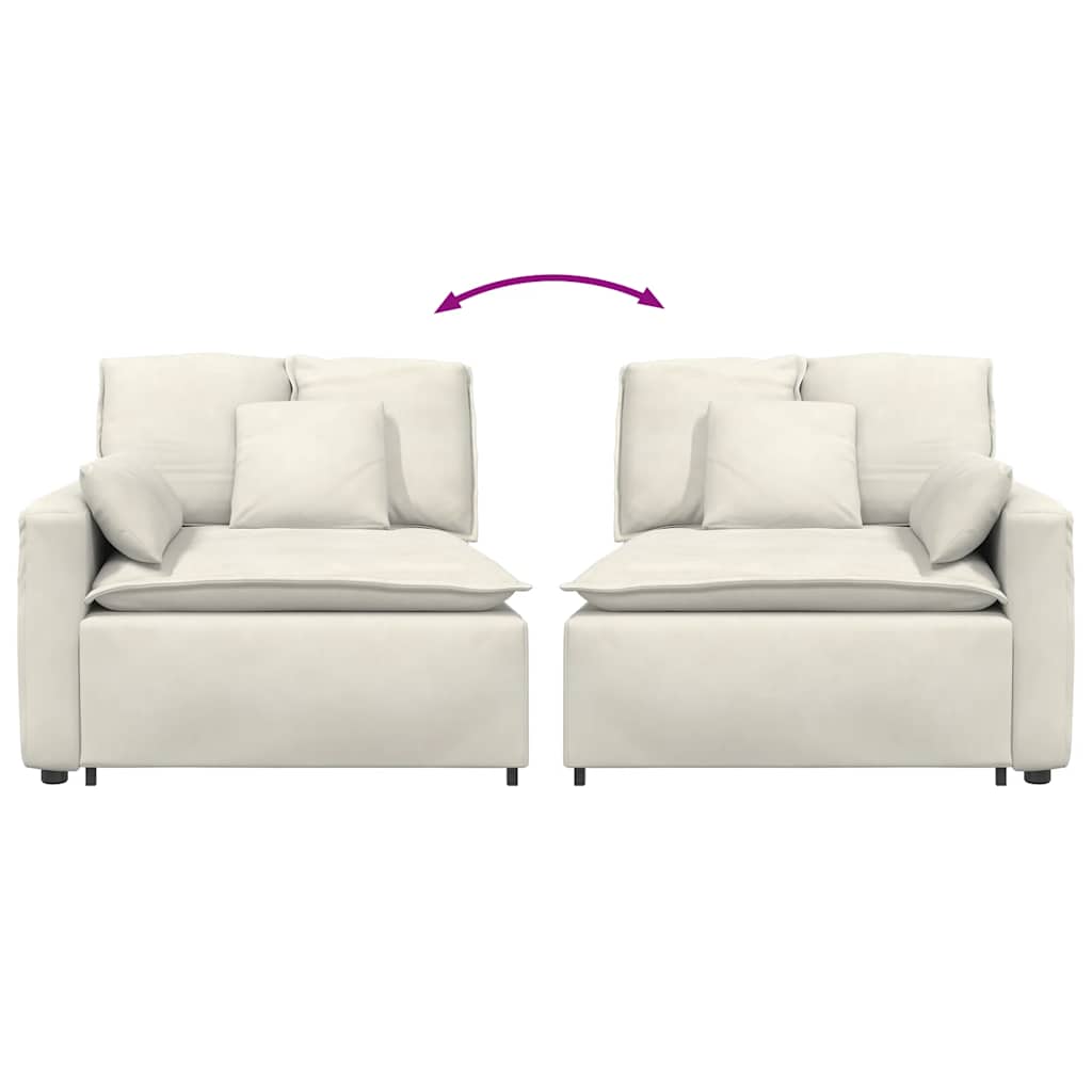 vidaXL Modulo Terminale Bracciolo Divano Modulare con Cuscini 100 cm