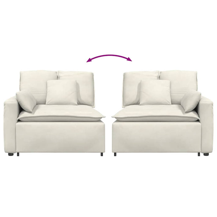 vidaXL Modulo Terminale Bracciolo Divano Modulare con Cuscini 100 cm