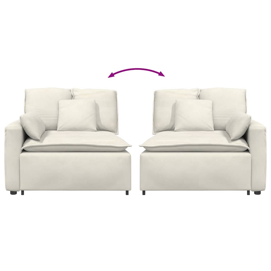 Modulo Terminale Bracciolo Divano Modulare con Cuscini 100 cm 4104406