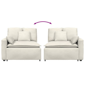 Modulo Terminale Bracciolo Divano Modulare con Cuscini 100 cm 4104406