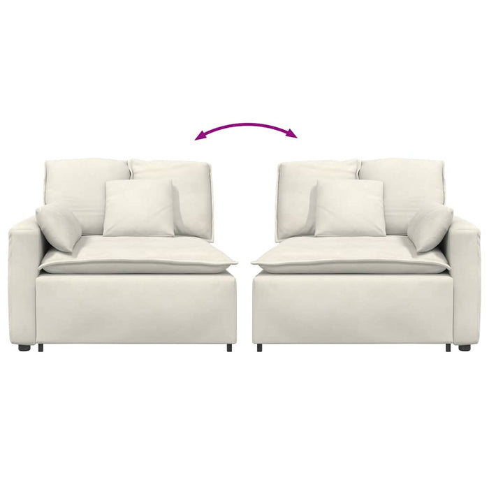 Modulo Terminale Bracciolo Divano Modulare con Cuscini 100 cm 4104406