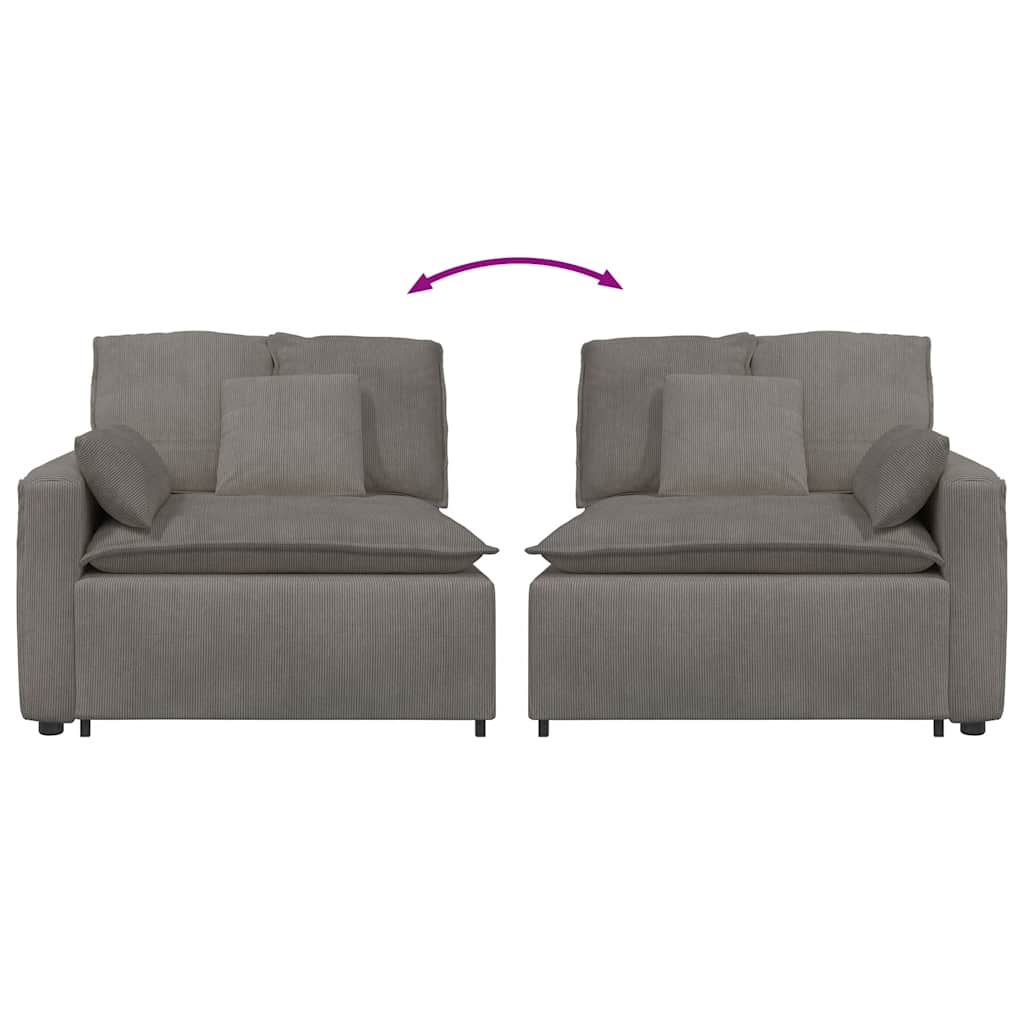 Modulo Terminale Bracciolo Divano Modulare con Cuscini-Sofa Modulare-Divanetto 100 cm 169513