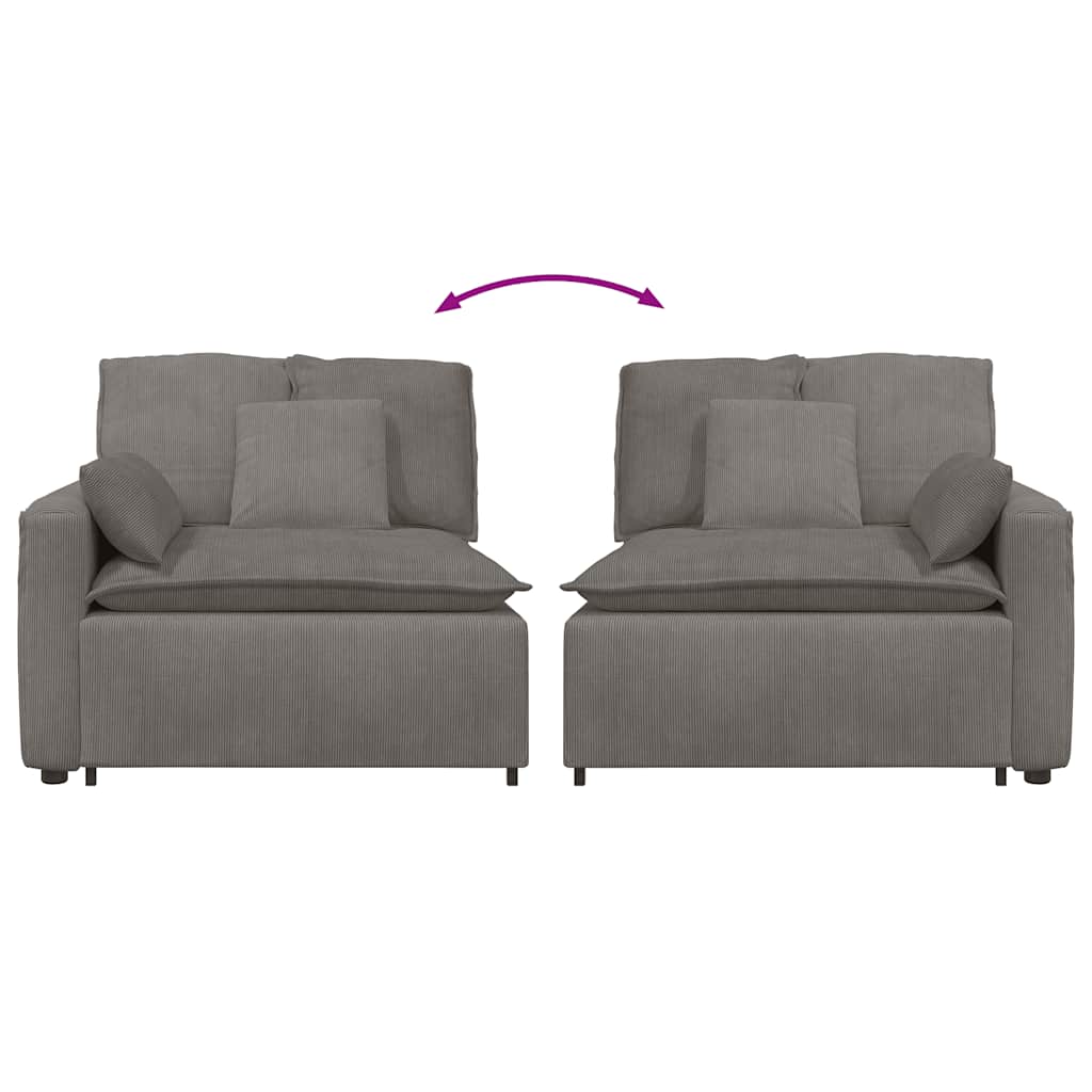 vidaXL Modulo Terminale Bracciolo Divano Modulare con Cuscini 100 cm