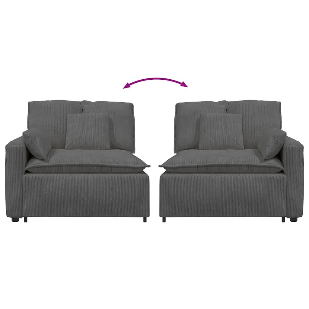 Modulo Terminale Bracciolo Divano Modulare con Cuscini-Sofa Modulare-Divanetto 100 cm 895456