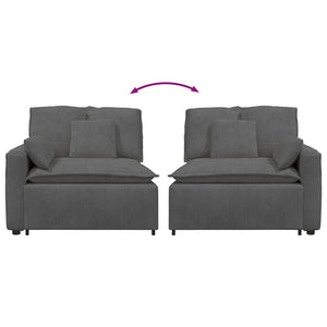 Modulo Terminale Bracciolo Divano Modulare con Cuscini-Sofa Modulare-Divanetto 100 cm 895456