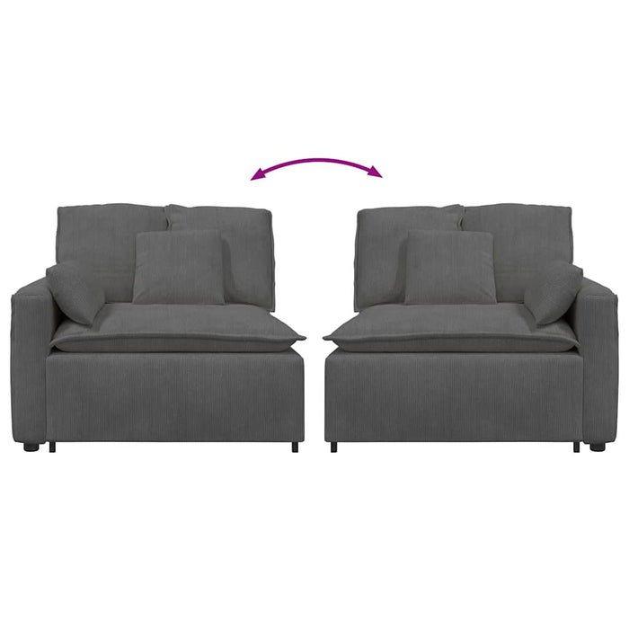Modulo Terminale Bracciolo Divano Modulare con Cuscini-Sofa Modulare-Divanetto 100 cm 895456