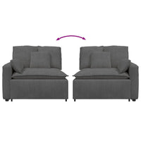 Modulo Terminale Bracciolo Divano Modulare con Cuscini 100 cm 4104408