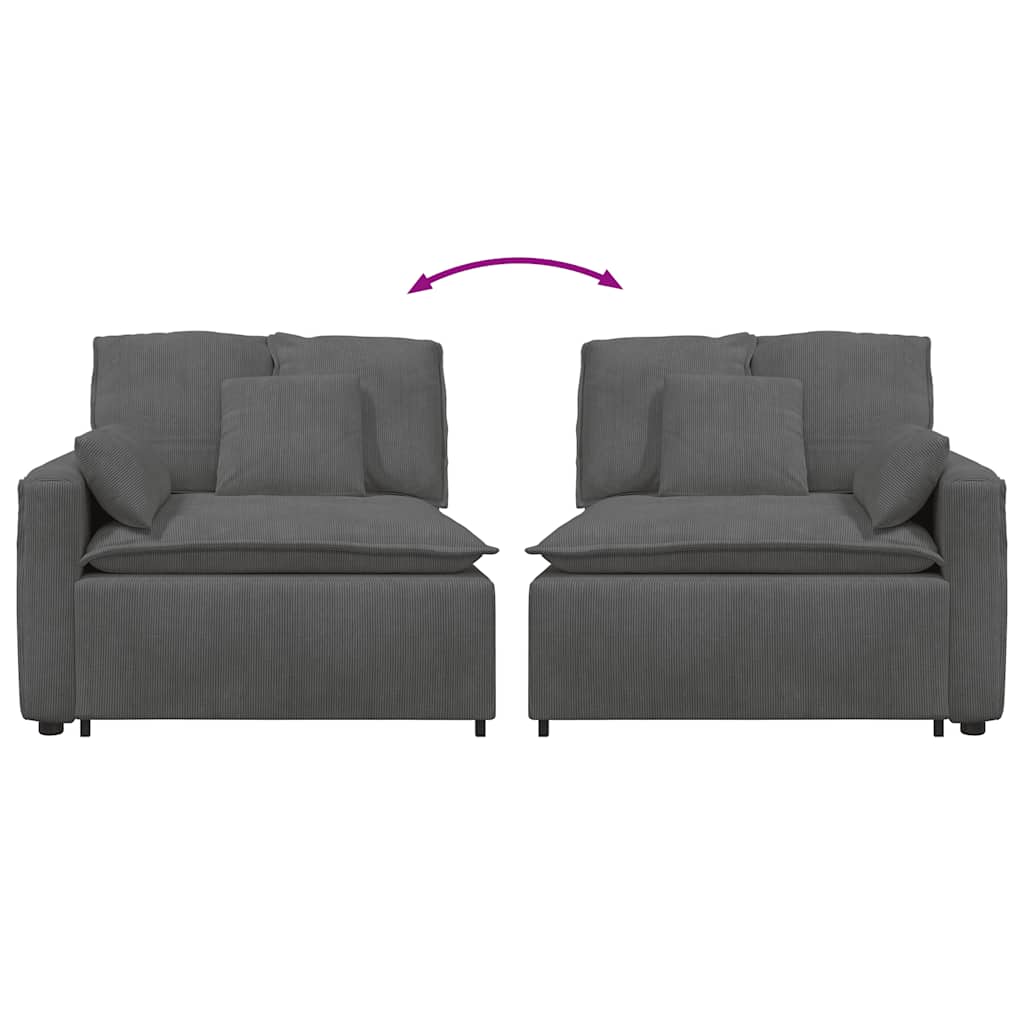 Modulo Terminale Bracciolo Divano Modulare con Cuscini 100 cm