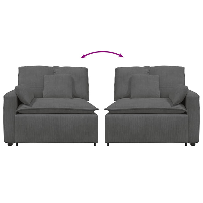 Modulo Terminale Bracciolo Divano Modulare con Cuscini 100 cm