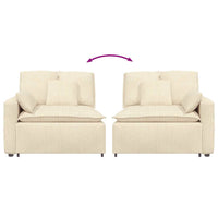 Modulo Terminale Bracciolo Divano Modulare con Cuscini 100 cm