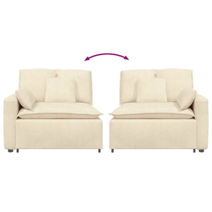 Modulo Terminale Bracciolo Divano Modulare con Cuscini 100 cm 4104409