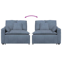 vidaXL Modulo Terminale Bracciolo Divano Modulare con Cuscini 100 cm