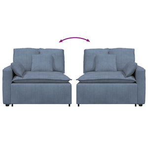 vidaXL Modulo Terminale Bracciolo Divano Modulare con Cuscini 100 cm