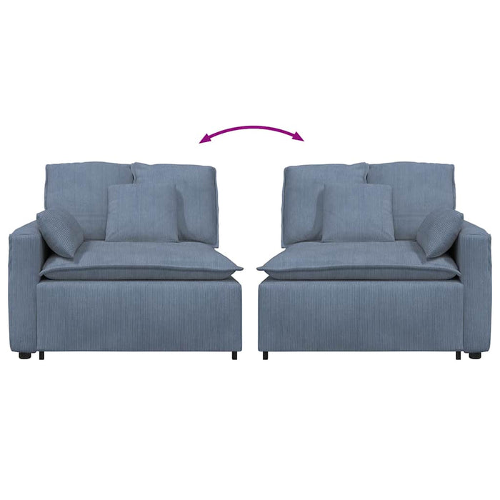 vidaXL Modulo Terminale Bracciolo Divano Modulare con Cuscini 100 cm